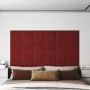 Paneles de pared 12 uds tela rojo tinto 30x30 cm 1,08 m² de , Recubrimiento de paredes - Ref: Foro24-343792, Precio: 30,70 €,...