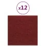 Paneles de pared 12 uds tela rojo tinto 30x30 cm 1,08 m² de , Recubrimiento de paredes - Ref: Foro24-343792, Precio: 30,70 €,...