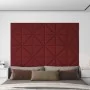 Paneles de pared 12 uds tela rojo tinto 30x30 cm 0,54 m² de , Recubrimiento de paredes - Ref: Foro24-343932, Precio: 19,20 €,...