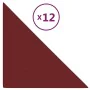Paneles de pared 12 uds tela rojo tinto 30x30 cm 0,54 m² de , Recubrimiento de paredes - Ref: Foro24-343932, Precio: 19,20 €,...