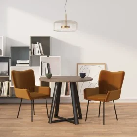 Dining chairs 2 units brown velvet by , dining chairs - Ref: Foro24-344806, Price: 130,45 €, Discount: %