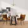 Dining chairs 2 units brown velvet by , dining chairs - Ref: Foro24-344806, Price: 130,14 €, Discount: %