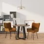 Sillas de comedor 2 unidades terciopelo marrón de , Sillas de comedor - Ref: Foro24-344806, Precio: 130,44 €, Descuento: %