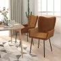 Sillas de comedor 2 unidades terciopelo marrón de , Sillas de comedor - Ref: Foro24-344806, Precio: 130,44 €, Descuento: %