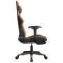 Gaming chair with massage and footrest in black and orange synthetic leather. by , Gaming chairs - Ref: Foro24-345440, Price:...