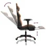 Gaming chair with massage and footrest in black and orange synthetic leather. by , Gaming chairs - Ref: Foro24-345440, Price:...