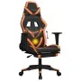Gaming chair with massage and footrest in black and orange synthetic leather. by , Gaming chairs - Ref: Foro24-345440, Price:...