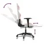 Gaming-Stuhl mit Massagefunktion und Fußstütze aus weißem und rosa Kunstleder. von , Gaming-Stühle - Ref: Foro24-345530, Prei...