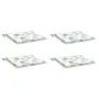 Set of 4 chair cushions, leaf print fabric, 50x50x3 cm by , Cushions for chairs and sofas - Ref: Foro24-361087, Price: 31,77 ...