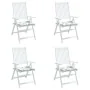 Set of 4 chair cushions, leaf print fabric, 50x50x3 cm by , Cushions for chairs and sofas - Ref: Foro24-361087, Price: 31,77 ...