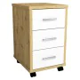 FMD Mobile pedestal in bright white and artisan oak color by , Filing cabinets - Ref: Foro24-429440, Price: 133,83 €, Discoun...