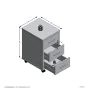 FMD Rollcontainer in glänzendem Weiß und handwerklichem Eichenholz-Look von , Aktenschränke - Ref: Foro24-429440, Preis: 133,...