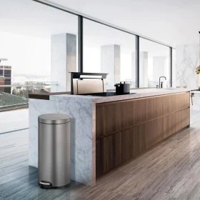 EKO Serene 30 L platinum pedal trash can by , Waste containers - Ref: Foro24-440041, Price: 64,02 €, Discount: %