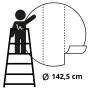 WallArt Animals of Africa Circle Wallpaper 142.5 cm by , Painted paper - Ref: Foro24-440366, Price: 24,33 €, Discount: %