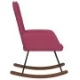 Weinroter Samt Schaukelstuhl von , Schaukelstühle - Ref: Foro24-327748, Preis: 107,40 €, Rabatt: %
