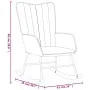 Silla mecedora de terciopelo rojo vino tinto de , Mecedoras - Ref: Foro24-327748, Precio: 107,40 €, Descuento: %