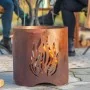 RedFire Handmade Kiruna Garden Chiminea in Rust-Colored Steel by , Chimneys - Ref: Foro24-441219, Price: 91,90 €, Discount: %