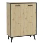 FMD Shoe cabinet 5 compartments handmade oak 68.5x33x93.5 cm by , Shoe racks and shoe organizers - Ref: Foro24-444224, Price:...