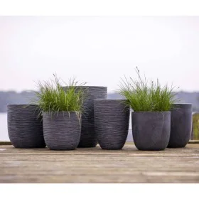Capi Elegant Low Waste Rib Gray Planter 34x46 cm by , Pots and planters - Ref: Foro24-442101, Price: 69,07 €, Discount: %