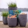 Capi Elegant Low Waste Rib Gray Planter 34x46 cm by , Pots and planters - Ref: Foro24-442101, Price: 69,07 €, Discount: %
