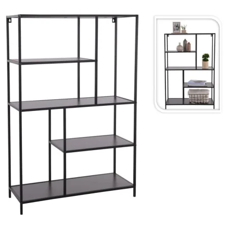 H&S Collection 4-level black shelf 76x30x116 cm by , Bookcases and shelves - Ref: Foro24-445856, Price: 121,57 €, Discount: %