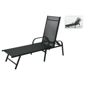 ProGarden Folding sun lounger black 195x60x45 cm by , Loungers - Ref: Foro24-446772, Price: 109,44 €, Discount: %