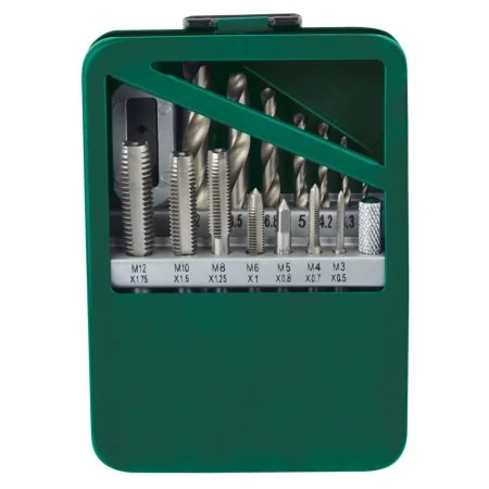 Brüder Mannesmann Manual tap and die set 15 pieces by , Threads - Ref: Foro24-443695, Price: 30,63 €, Discount: %
