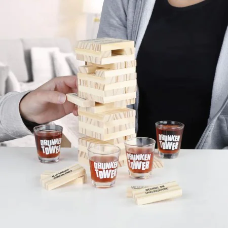HI Shot game with wooden tower by , drinking games - Ref: Foro24-445566, Price: 18,53 €, Discount: %