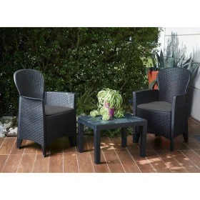 ProGarden Akita 3-piece garden furniture set with anthracite gray cushions by , Garden sets - Ref: Foro24-442181, Price: 155,...