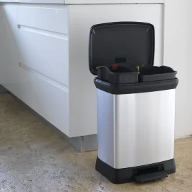 Curver Silver Deco Double Pedal Bin 10L+18L by , Recycling containers - Ref: Foro24-443816, Price: 78,43 €, Discount: %
