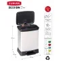 Curver Silver Deco Double Pedal Bin 10L+18L by , Recycling containers - Ref: Foro24-443816, Price: 78,43 €, Discount: %