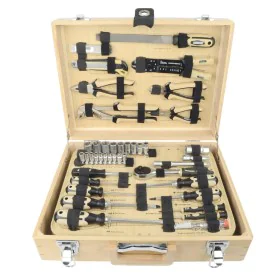 Brüder Mannesmann Maletín de herramientas de 108 piezas bambú de , Juegos de herramientas manuales - Ref: Foro24-443683, Prec...