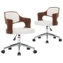 Drehstühle für Esszimmer, 2 Stück, gebogenes Holz, weißes Leder. von , Essstühle - Ref: Foro24-3054929, Preis: 283,02 €, Raba...