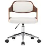 Drehstühle für Esszimmer, 2 Stück, gebogenes Holz, weißes Leder. von , Essstühle - Ref: Foro24-3054929, Preis: 283,02 €, Raba...
