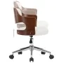Drehstühle für Esszimmer, 2 Stück, gebogenes Holz, weißes Leder. von , Essstühle - Ref: Foro24-3054929, Preis: 283,02 €, Raba...