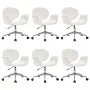 Swivel dining chairs, 6 units, white synthetic leather by , dining chairs - Ref: Foro24-3054859, Price: 874,68 €, Discount: %