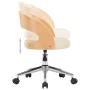 Drehstühle für Esszimmer, 4 Stück, gebogene Holzstruktur, cremefarbenes Leder. von , Essstühle - Ref: Foro24-3054915, Preis: ...