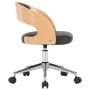 Drehbare Esszimmerstühle, 2 Stück, gebogenes Holz und schwarzes Leder. von , Essstühle - Ref: Foro24-3054917, Preis: 281,66 €...