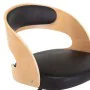 Drehbare Esszimmerstühle, 2 Stück, gebogenes Holz und schwarzes Leder. von , Essstühle - Ref: Foro24-3054917, Preis: 281,66 €...