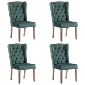 Sillas de comedor 4 unidades terciopelo verde oscuro de , Sillas de comedor - Ref: Foro24-3055854, Precio: 761,42 €, Descuent...