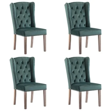 Sillas de comedor 4 unidades terciopelo verde oscuro de , Sillas de comedor - Ref: Foro24-3055854, Precio: 761,42 €, Descuent...