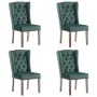 Sillas de comedor 4 unidades terciopelo verde oscuro de , Sillas de comedor - Ref: Foro24-3055854, Precio: 761,42 €, Descuent...