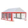 Red and white PVC garden tent 4x6 m by , Tents and gazebos - Ref: Foro24-3056656, Price: 929,99 €, Discount: %