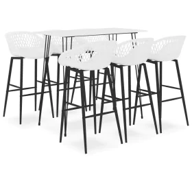 Mesa alta y taburetes de bar 7 piezas blanco de , muebles para cocinas y comedores - Ref: Foro24-3057418, Precio: 464,56 €, D...