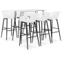 Hoher Tisch und 7 Barhocker-Set in Weiß. von , Möbelsets für Küchen und Esszimmer - Ref: Foro24-3057418, Preis: 464,13 €, Rab...