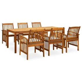 7-piece garden dining set with solid acacia wood and cushions by , Garden sets - Ref: Foro24-3058090, Price: 820,40 €, Discou...
