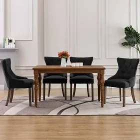 Sillas de comedor 4 unidades tela negra de , Sillas de comedor - Ref: Foro24-3058300, Precio: 611,05 €, Descuento: %