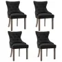 Esstischstühle, 4 Stück, schwarzer Stoff von , Essstühle - Ref: Foro24-3058300, Preis: 611,05 €, Rabatt: %