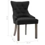 Esstischstühle, 4 Stück, schwarzer Stoff von , Essstühle - Ref: Foro24-3058300, Preis: 611,05 €, Rabatt: %