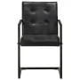 Schwebende Esszimmerstühle, 4 Stück, echtes schwarzes Leder. von , Essstühle - Ref: Foro24-3059816, Preis: 584,93 €, Rabatt: %